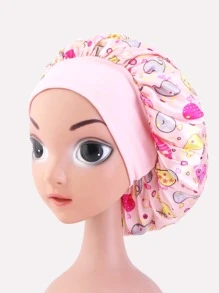 Toddler Kids Whale Pattern Hair Bonnet - Multicolor - View 2