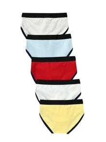 Boys 5pack Contrast Letter Tape Brief - Multicolor - View 2