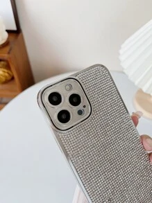 Rhinestone Decor Phone Case - Silver - View 4