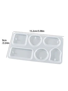 1 pieza Molde de silicona de bricolaje rectángulo - Blanco - Ver 5