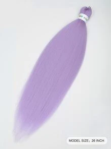 長款直筒合成纖維接髮 - 淡紫色 - 查看 3