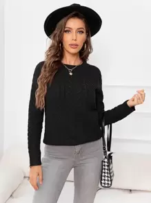 DEARCASE Jersey tejido de cable unicolor