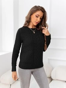 DEARCASE Jersey tejido de cable unicolor