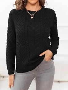 DEARCASE Jersey tejido de cable unicolor