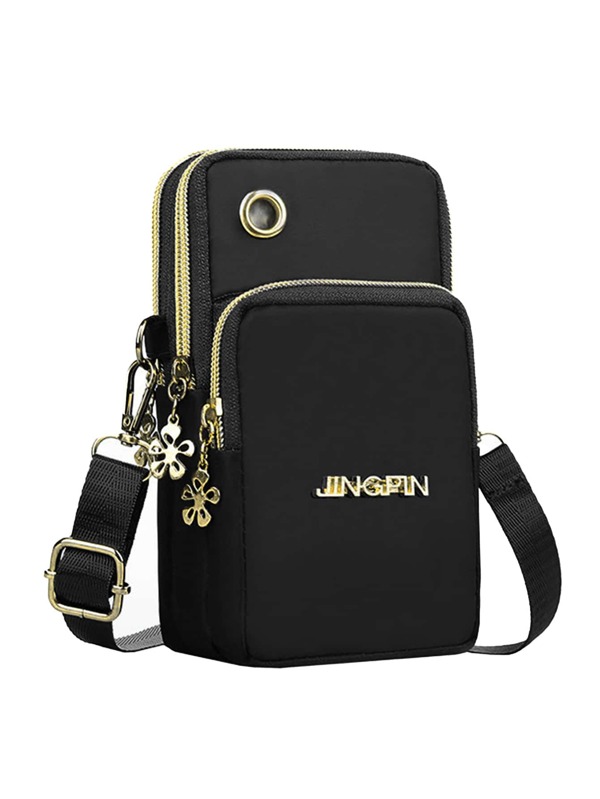 Mini Letter Decor Phone Wallet Earphone Hole Detail Lightweight Fashion White-Collar Workers College Work Business Commute Office For Anniversary For For Birthday Gift On Valentine Day Gift Gift