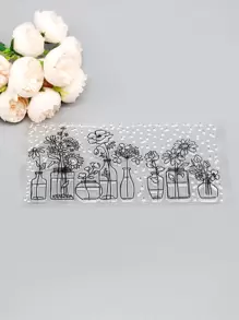 1 con dấu silicone thiết kế bình hoa - Trong sáng - Xem 1