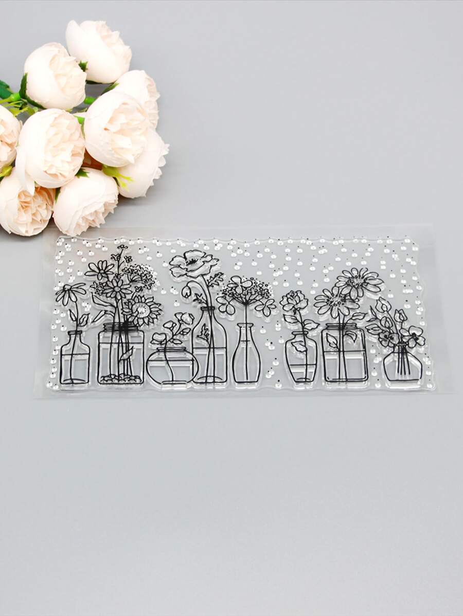 1 con dấu silicone thiết kế bình hoa - Trong sáng - Xem 1