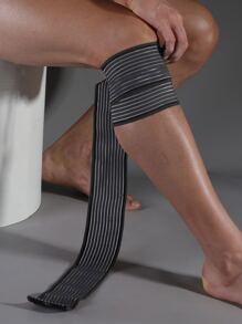 JINGBA SUPPORT 1 Miếng Quấn Đầu Gối Unisex Co Giãn Hỗ Trợ Bắp Chân Cho Cử Tạ - màu đen - Xem 2