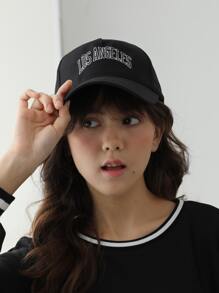 兒童字母刺繡棒球帽 - 黑色 - 查看 8