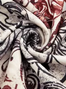 ROMWE PUNK 花卉圖案和愛心圖案魚尾半身裙