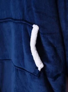 男孩袋鼠口袋毛絨內襯連帽絨布休閒服上裝