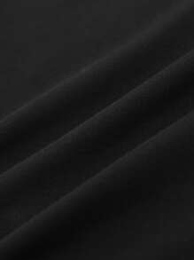 SHEIN 女孩1入組愛心和字母圖案T恤洋裝 - 黑色 - 查看 4