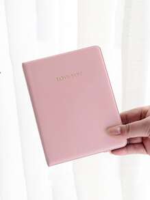 Love U Solid Colored 3 Inch Photo Album - Pink - View 1