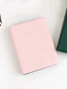 Love U Solid Colored 3 Inch Photo Album - Pink - View 3