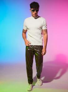 FeverCity Hombres Top de punto de cuello alto - Blanco - Ver 6