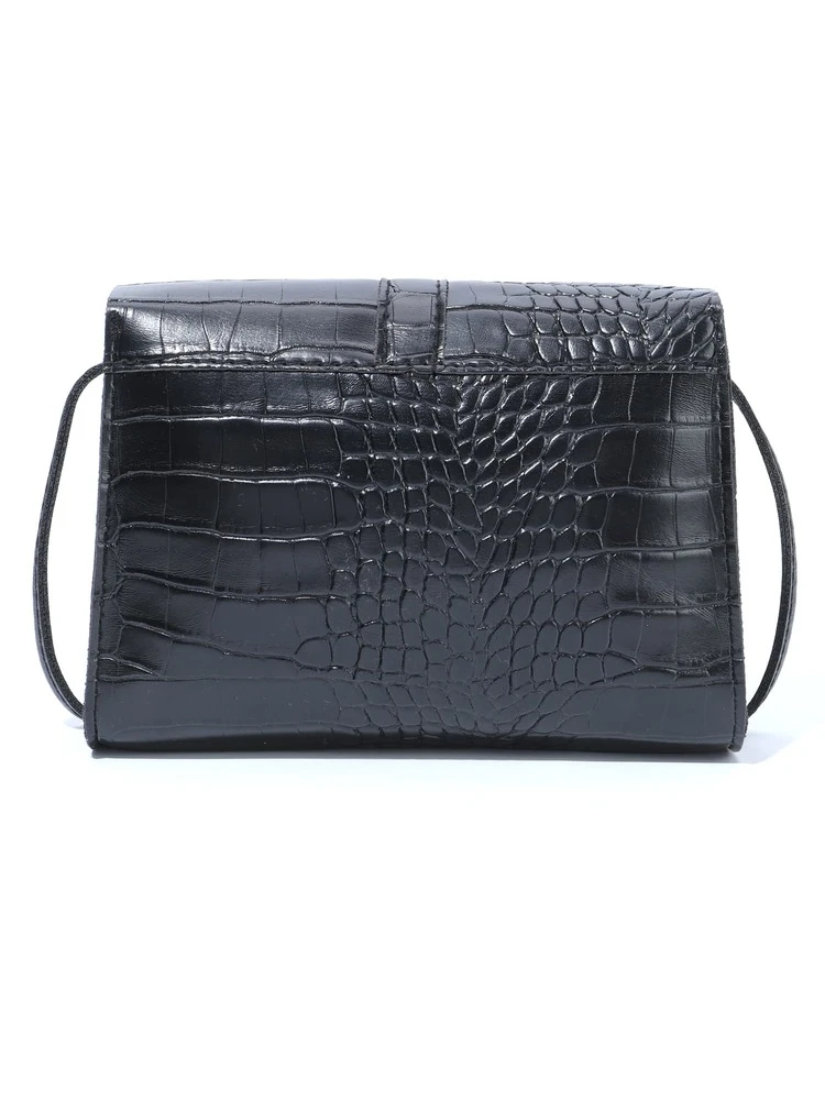 Black Suri Mini Croc Crossbody WHISTLES