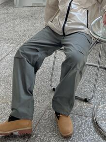 DAZY Men Flap Pocket Side Cargo Trousers - Grey - View 7