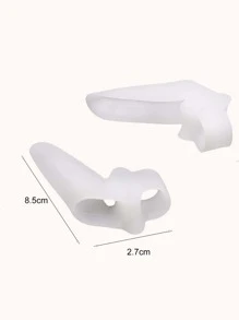 Protector del dedo del pie del pie Protector del pulgar del dedo del pie, protector del dedo del pie del silicón del color sólido 2 piezas - Blanco - Ver 6