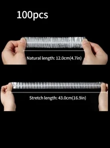 100 piezas Envoltura de plástico desechable para alimentos - transparente - Ver 3