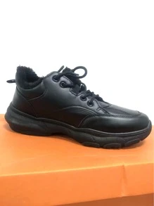 Hombres Zapatos de atletismo con cordón delantero - Negro - Ver 3