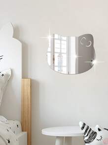 1 件可爱动物卡通猫装饰镜墙贴，适用于卧室、客厅、浴室、厨房。、贴纸、墙贴花、乙烯基贴花用于家庭装饰、春季装饰品让您的家焕然一新、拉玛装饰贴纸墙面装饰房间装饰墙镜房间浴室装饰客厅装饰