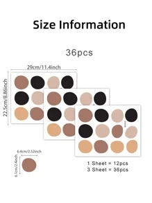 3sheets Polka Dot Wall Sticker, Stickers, Wall Decal, Vinyl Decal For Home Decorations, Spring Decoration Items Refresh Your Home, Rama Decoration Stickers - Multicolor - View 3