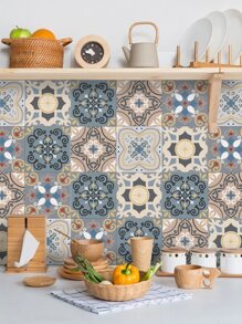 5 piezas Papel mural con patrón geométrico impermeable autoadhesivo - Multicolor - Ver 3