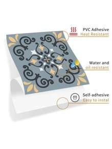 5 piezas Papel mural con patrón geométrico impermeable autoadhesivo - Multicolor - Ver 7