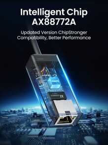 UGREEN 以太网适配器 USB 2.0 至 10/100 网络 RJ45 Lan 有线适配器兼容 Macbook 小米华为电视盒 U Chromebook OS Surface Pro Linux ASIX AX88772 芯片组 - 黑色 - 查看 6