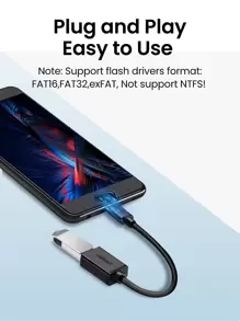 UGREEN Cable Otg Micro Usb 2.0 De 12 Cm Para Adaptador De Celular Con Usb Micro - Negro - Ver 5