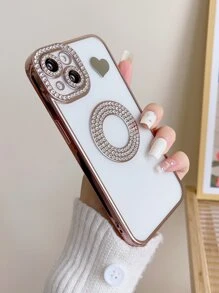 水鑽裝飾手機殼 - 玫瑰金 - 查看 1