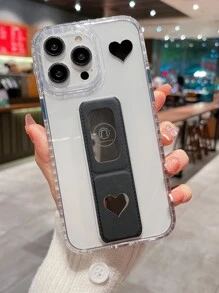Clear Phone Case With Magnetic Holder - Grey - View 1