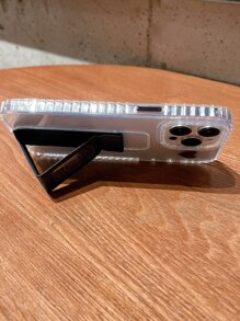 Clear Phone Case With Magnetic Holder - Grey - View 3