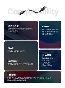 UGREEN USB C 转 3.5 毫米音频适配器 DAC 芯片兼容 15 Pro Max IPAD Mini 6、iPad Pro、Surface Pro 7、XPS、Pro 2020 耳机音频适配器 - 黑色 - 查看 5