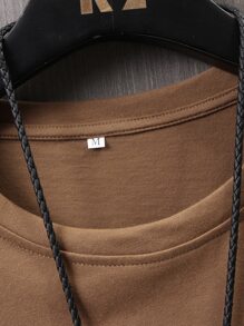 Manfinity EMRG Men Butterfly & Slogan Graphic Tee - Brown - View 6