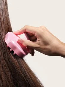 Head Massage Shampoo Comb Scalp Cleaning Airbag Shampoo Bath Comb Hair Shampoo Brush 2pcs Pink, Hair Brush/Hair Comb - Pink - View 2