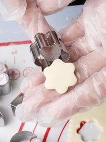 27 piezas Cortador para galletas con diseño de estrella y corazón - Plateado - Ver 6