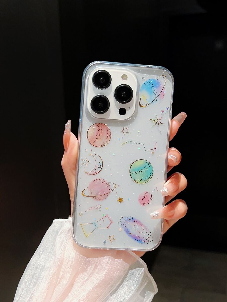 Ốp điện thoại trong suốt Cartoon Planet Tương thích với iPhone15/15Plus/15Pro/15Promax - Nhiều màu - Xem 1