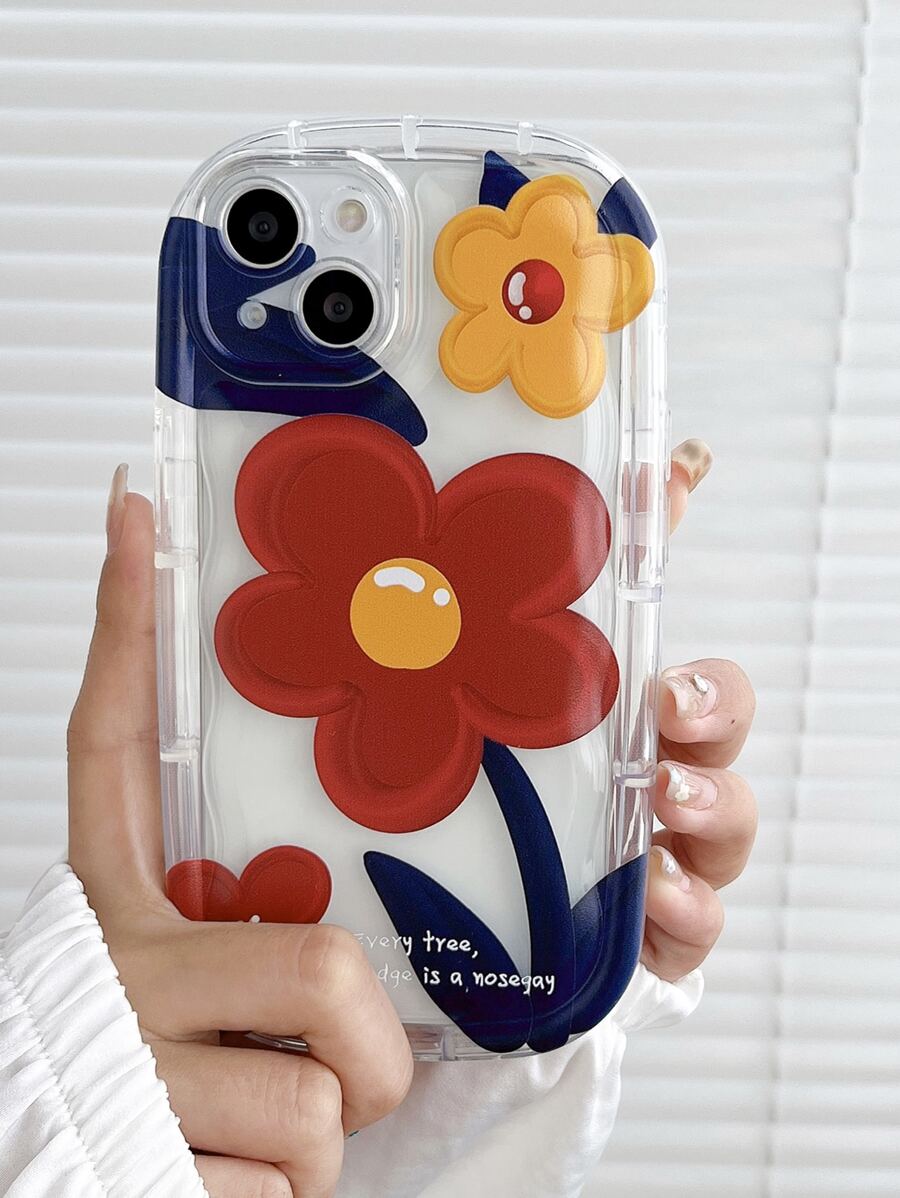 Flower Pattern Phone Case - Multicolor - View 1