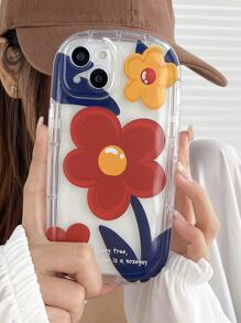 Flower Pattern Phone Case - Multicolor - View 4