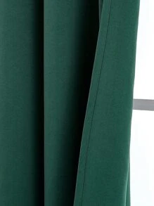 1 件纯色涤纶窗帘 - 遮光窗帘，用于房间变暗，隔热，用于厨房、餐厅、客厅、卧室，隔热圣诞窗帘 - 墨綠色 - 查看 8