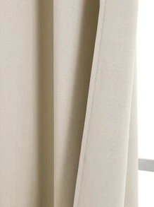 1 件纯色涤纶窗帘，遮光房遮光窗帘，隔热，适用于厨房、餐厅、客厅、卧室 - 米色 - 查看 7