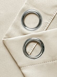 1 件纯色涤纶窗帘，遮光房遮光窗帘，隔热，适用于厨房、餐厅、客厅、卧室 - 米色 - 查看 9