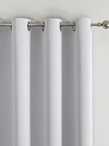 1pc Solid Color Polyester Curtain, Blackout Curtain To Darken Room During Blackout, Heat Insulation Curtain For Kitchen, Dining Room, Living Room, Bedroom, And Sitting Room