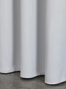 1pc Solid Color Polyester Curtain, Blackout Curtain To Darken Room During Blackout, Heat Insulation Curtain For Kitchen, Dining Room, Living Room, Bedroom, And Sitting Room