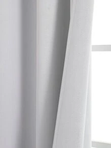 1pc Solid Color Polyester Curtain, Blackout Curtain To Darken Room During Blackout, Heat Insulation Curtain For Kitchen, Dining Room, Living Room, Bedroom, And Sitting Room