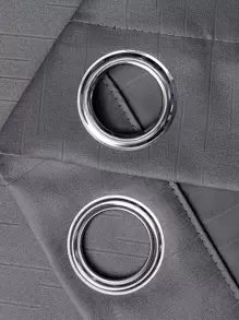 Solid Single Panel Blackout Curtain - Dark Grey - View 6