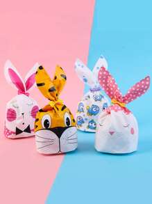 50pcs EVA Gift Bag, Cute Cartoon Fish Pattern Gift Bag For Home, Party - Blue - View 3