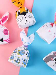 50pcs EVA Gift Bag, Cute Cartoon Fish Pattern Gift Bag For Home, Party - Blue - View 5