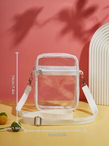 女士迷你透明沙滩斜挎手机包体育场包，体育场认可 19 X 14.5 X 5 透明钱包包，适用于音乐会体育赛事节日，体育场认可 12*12*6 透明钱包包，适用于音乐会体育赛事节日，时尚透明，透明防水女士包，适合夏季、度假和海滩，非常适合音乐节，防水、防沙透明包，沙滩运动野餐零食透明女士钱包 - 白色 - 查看 6